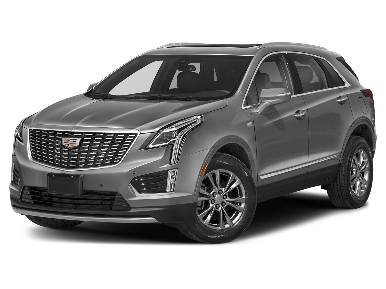 2021 Cadillac XT5 FWD Premium Luxury in Satin Steel Metallic — front three-quarter view