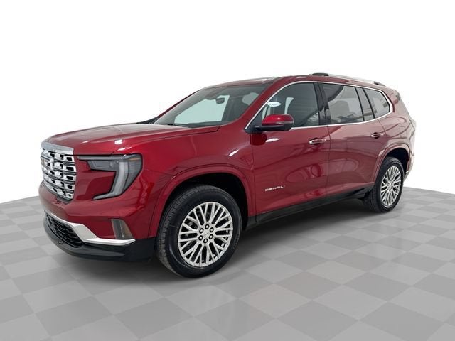 2026 GMC Acadia Denali in Volcanic Red Tintcoat — front three-quarter view