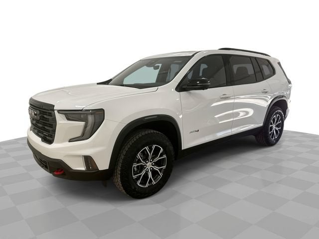 2026 GMC Acadia AT4 in Summit White — front three-quarter view