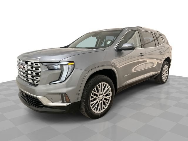 2026 GMC Acadia Denali in Sterling Metallic — front three-quarter view