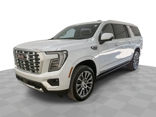 2026 GMC Yukon XL Denali in Glacier White Tricoat — front three-quarter view
