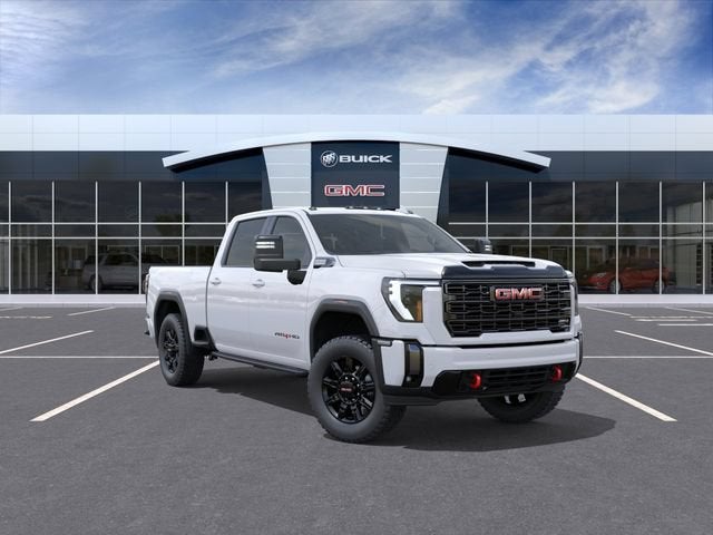 2026 GMC Sierra 2500 HD AT4 in Summit White — front three-quarter view