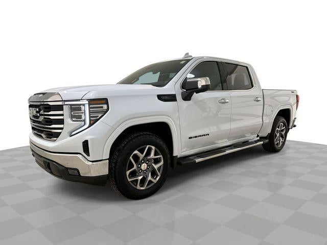2026 GMC Sierra 1500 SLT in Glacier White Tricoat — front three-quarter view